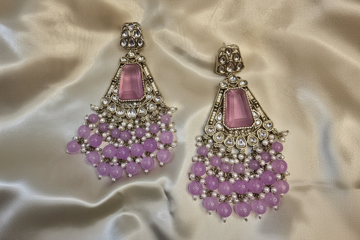 LILAC LOVE STATEMENT EARRINGS