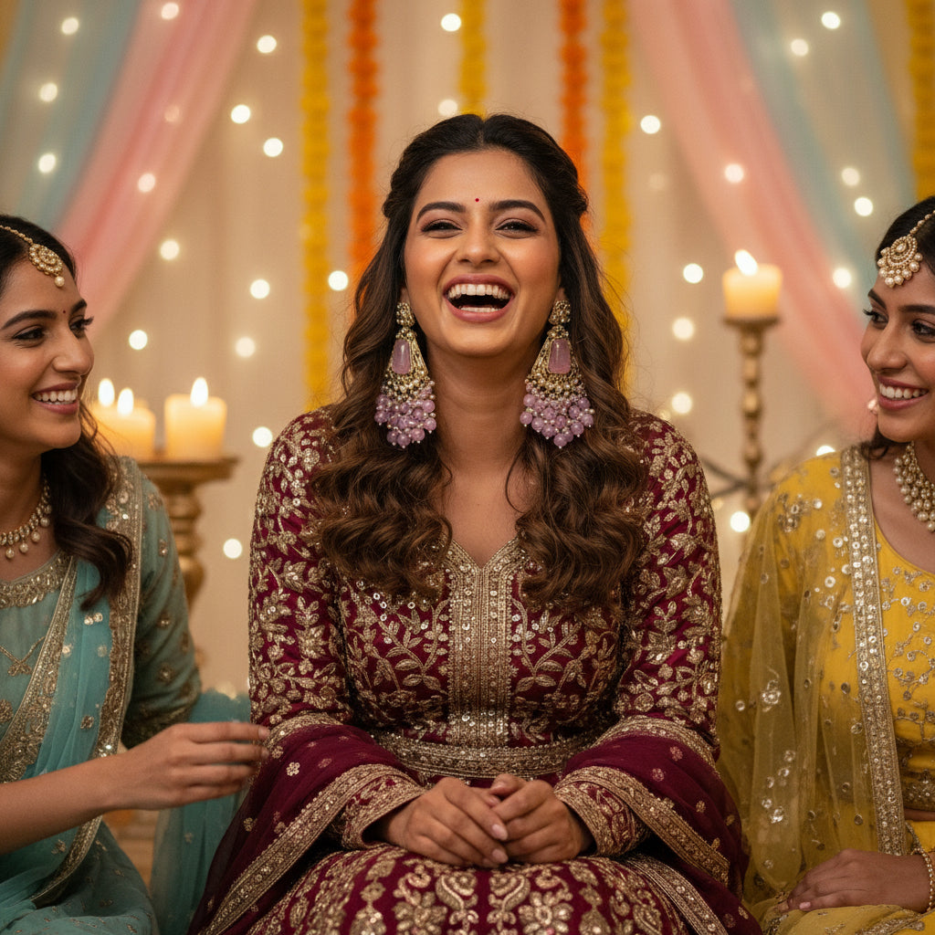 LILAC LOVE STATEMENT EARRINGS