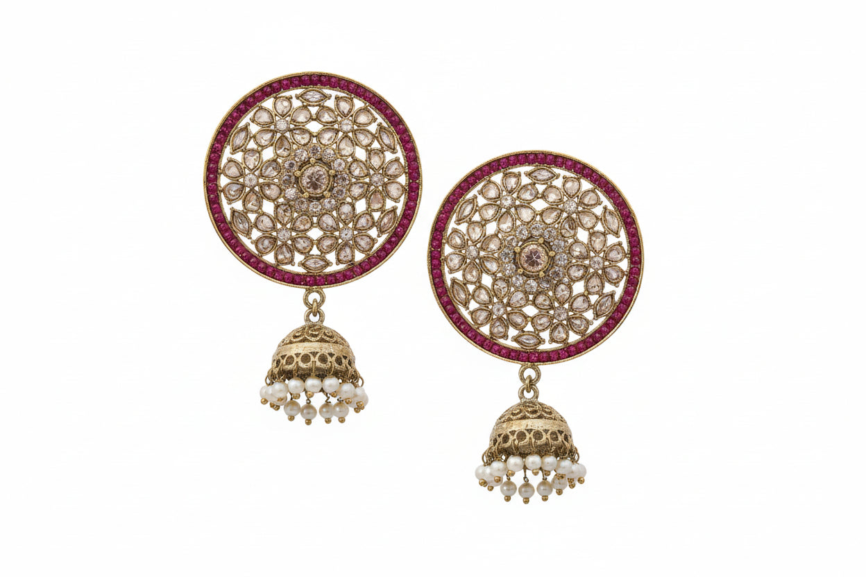RED RANG JHUMKAS