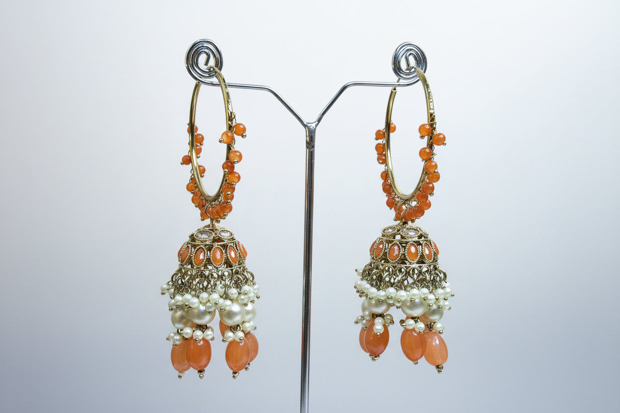 NARANGI NOOR JHUMKAS