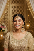 GULNAR HEER STATEMENT EARRINGS WITH MANGTIKA